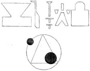 Dibujo de los jeroglificos realizado porle oficial Penniston